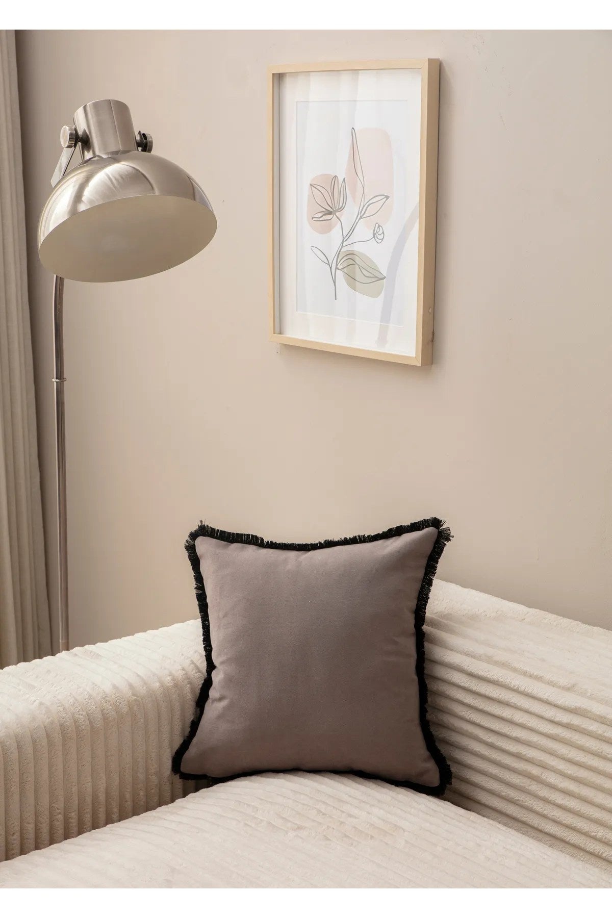 Capa de almofada – 43 x 43 cm – Cinza – poliéster