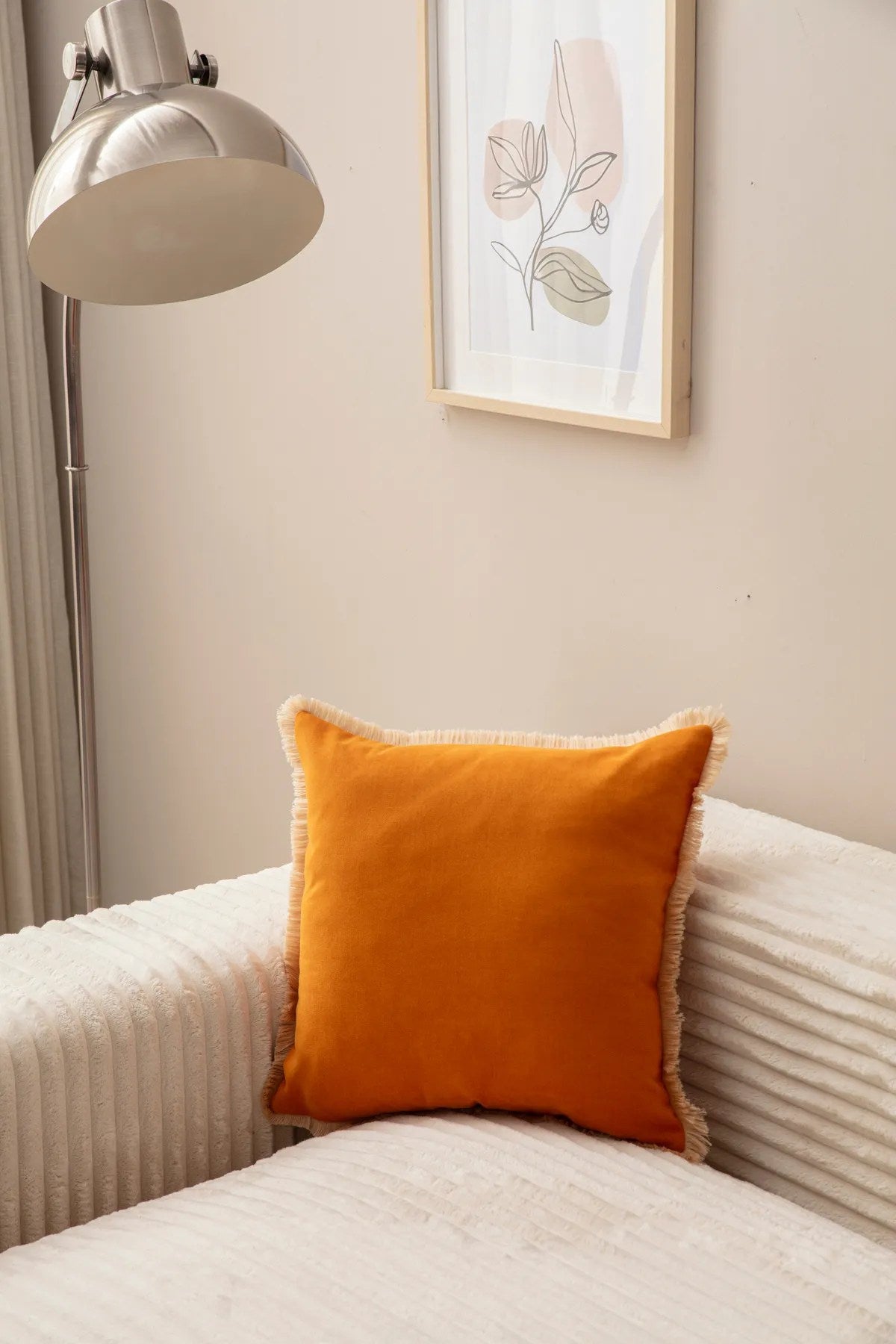 Capa de almofada – 43 x 43 cm – Laranja – 100% poliéster