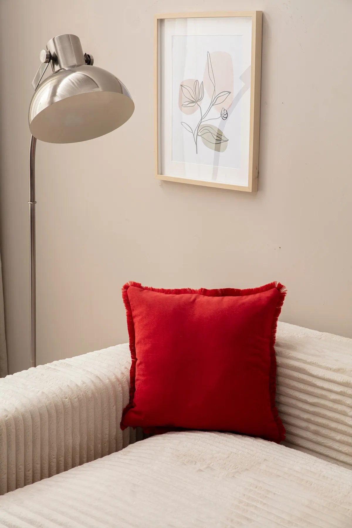 Capa de almofada – 43 x 43 cm – Vermelho – 100% Poliéster