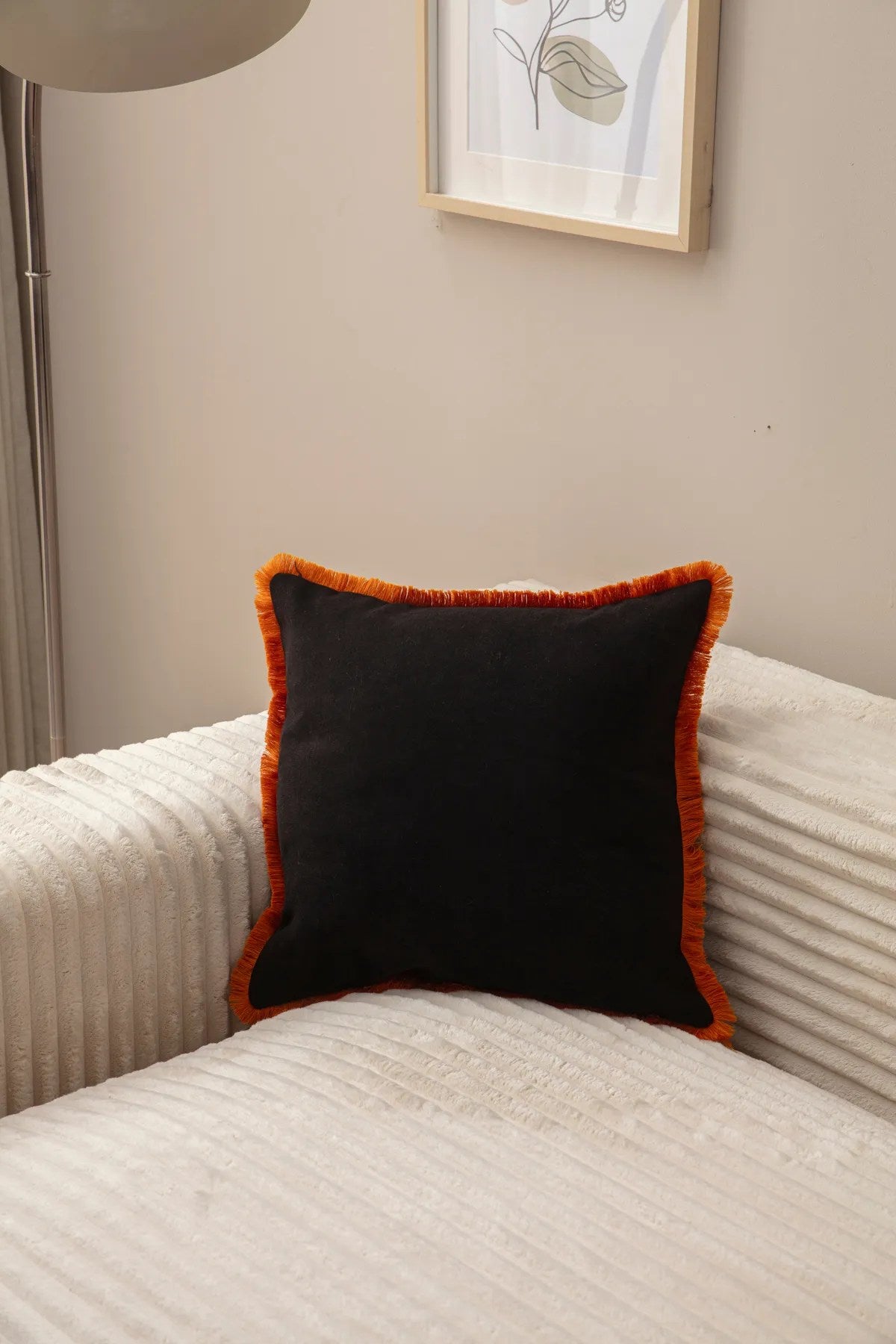 Capa de Almofada – 43 x 43 cm – Preto – Poliéster