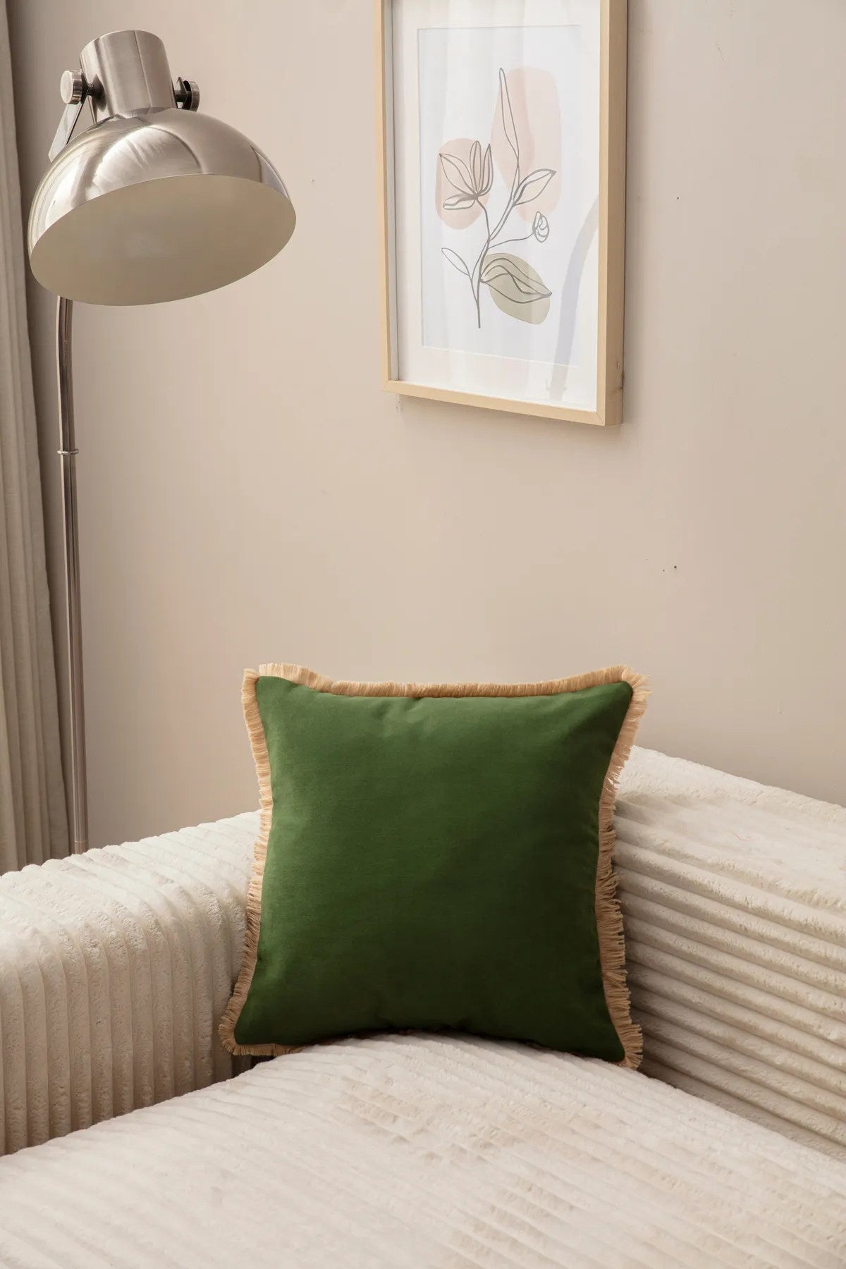 Capa de almofada – 43 x 43 cm – Verde – poliéster