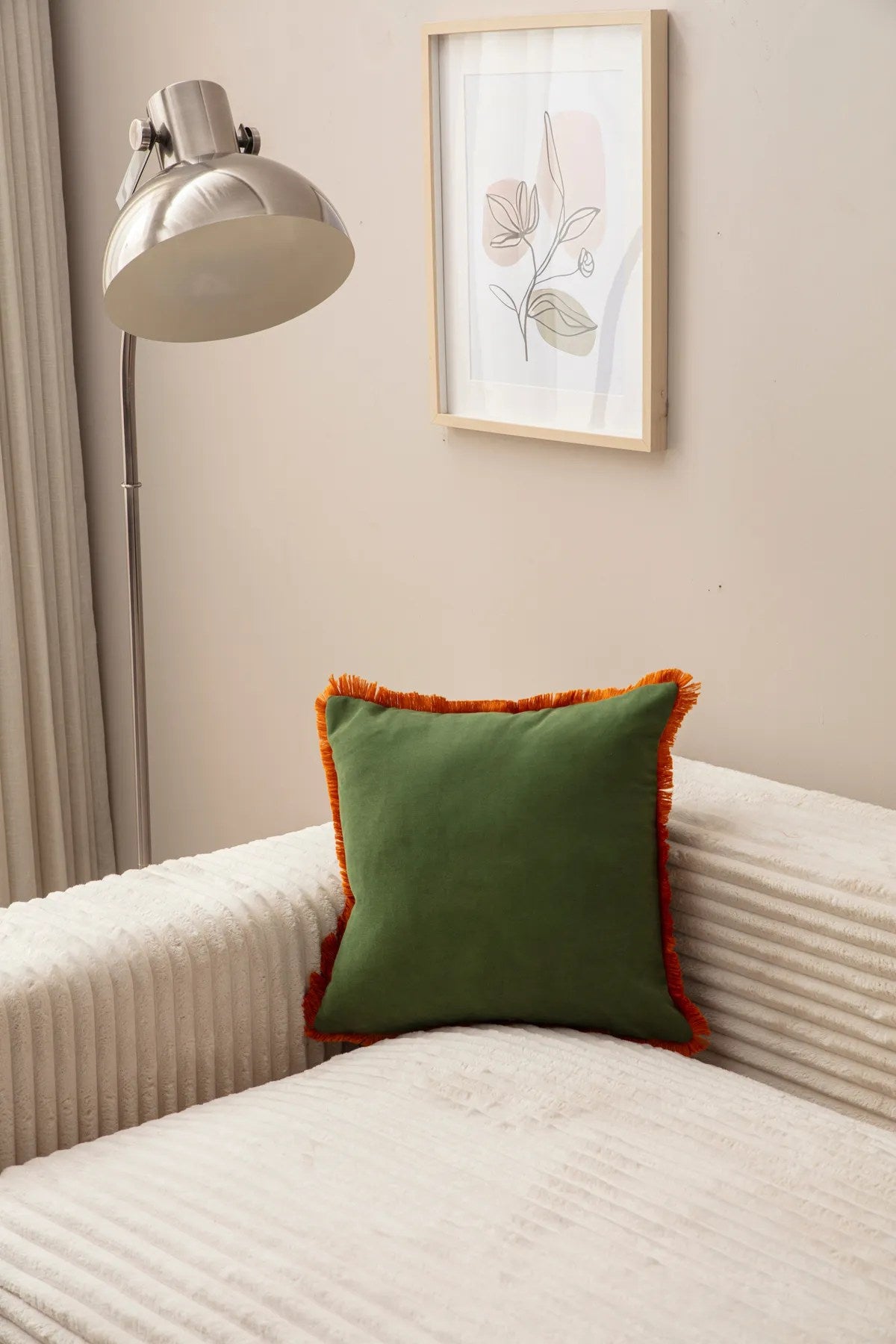 Capa de almofada – 43 x 43 cm – Verde – Poliester
