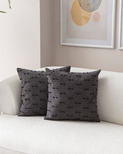 Conjunto de capas de almofada – 43 x 43 cm – Preto – Poliéster