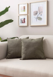Conjunto de capa de almofada (2 peças) – 43 x 43 cm – Verde – 100% poliéster