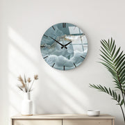 Relógio de Parede Decorativo em Vidro Multicolor Huhu335 - 40x40cm - 100% Vidro 4mm