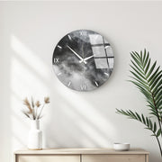 Relógio de Parede Decorativo em Vidro Multicolor Huhu349 - 40x40cm - 100% Vidro 4mm