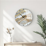 Relógio de Parede Decorativo em Vidro Multicolor Huhu351 - 40x40cm - 100% Vidro 4mm