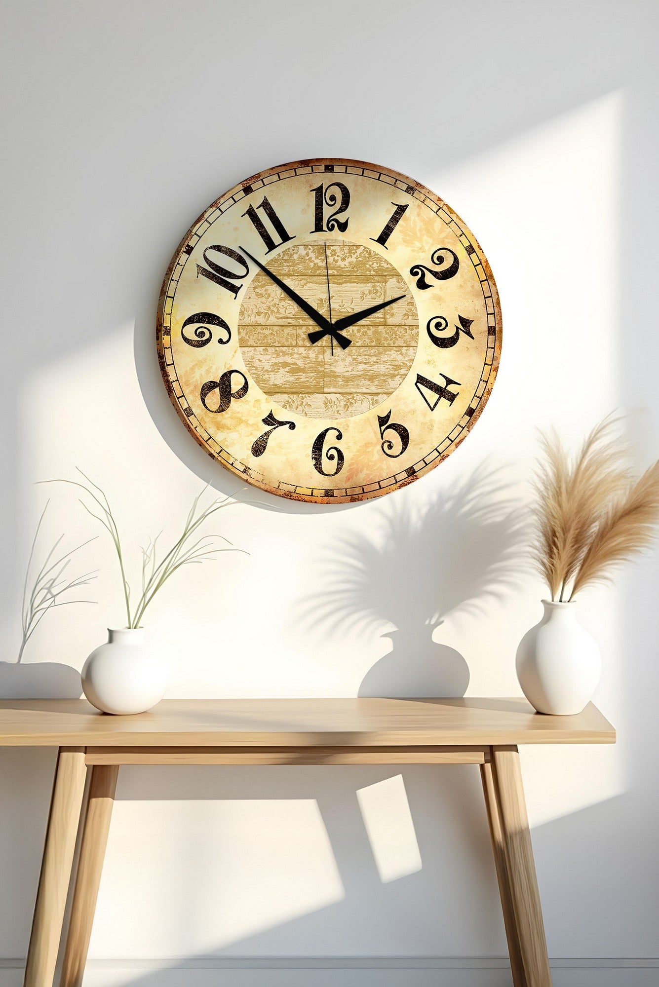 Relógio Decorativo MDF Multicolor 50x50cm - Design Moderno para Decoração de Interiores