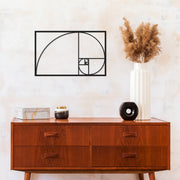 Acessório de parede decorativo de metal preto elegante, 53 x 35 cm | 100% metal (1,5 mm de espessura) | Design fácil de pendurar na parede para decoração moderna de casa