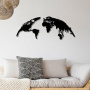 Acessório de parede decorativo de metal preto elegante, 120 x 47 cm | 100% metal (1,5 mm) | Fácil montagem na parede | Perfeito para decoração moderna de casa