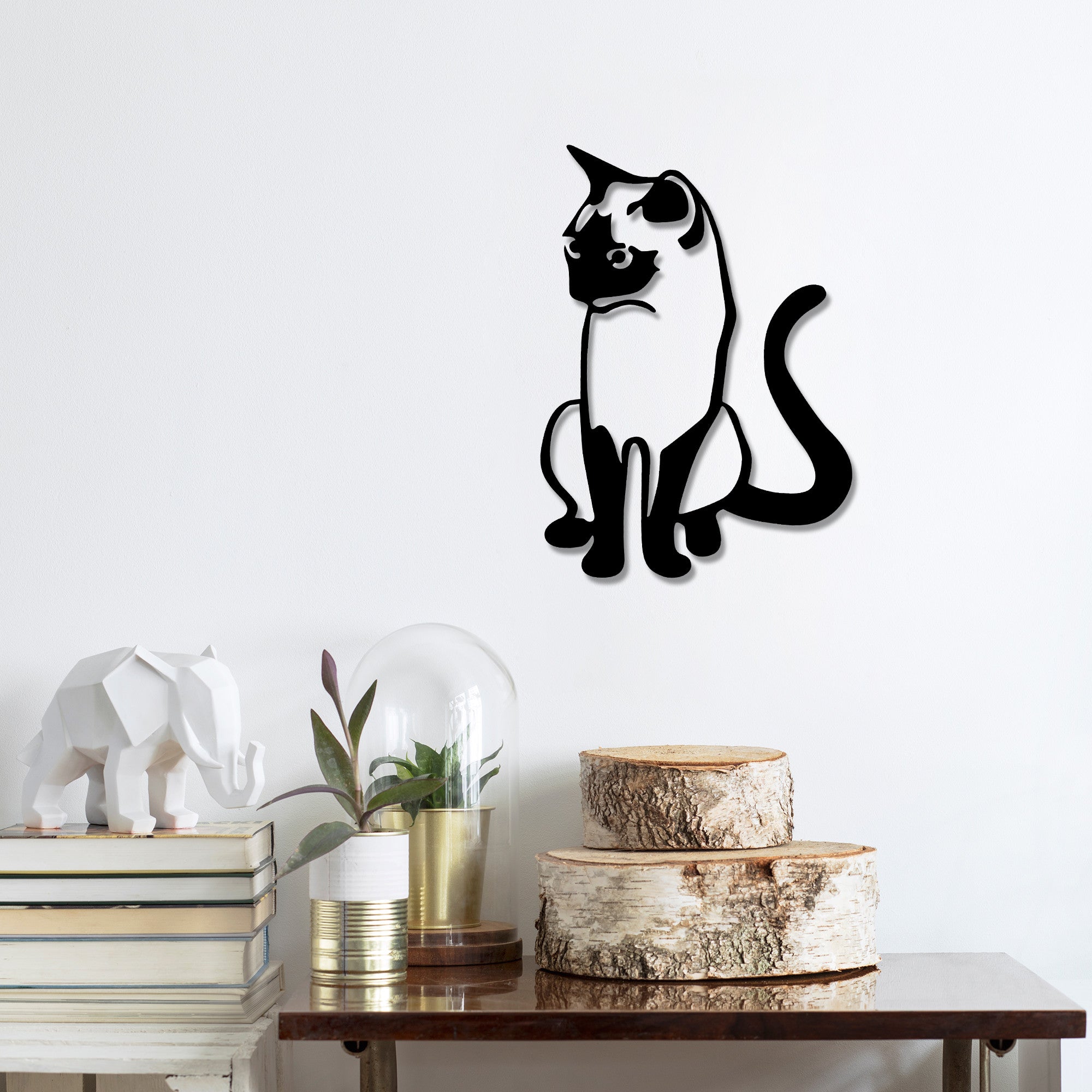 Acessório de parede decorativo de metal preto elegante, 39 x 55 cm | 100% metal, 1,5 mm de espessura | Fácil montagem na parede, perfeito para decoração moderna de casa