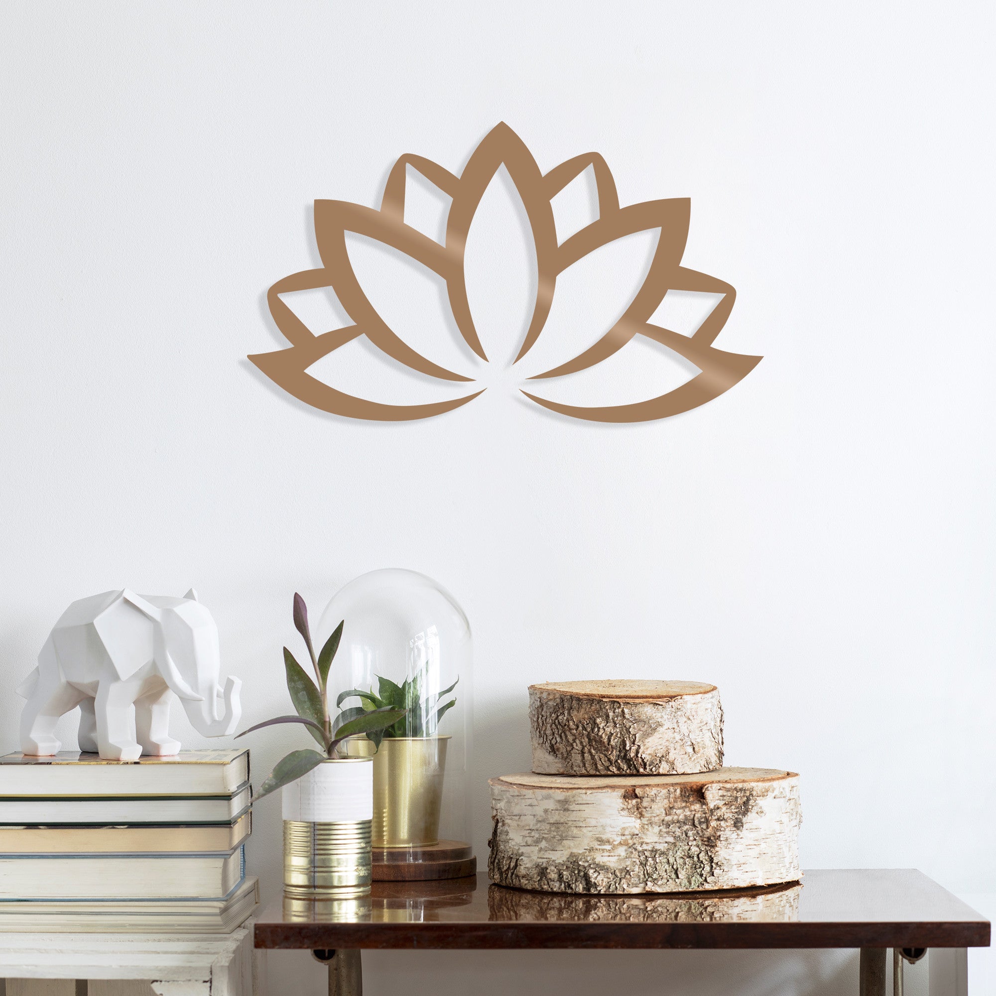 Acessório decorativo de parede – 60 x 35 cm – cobre – 100% metal