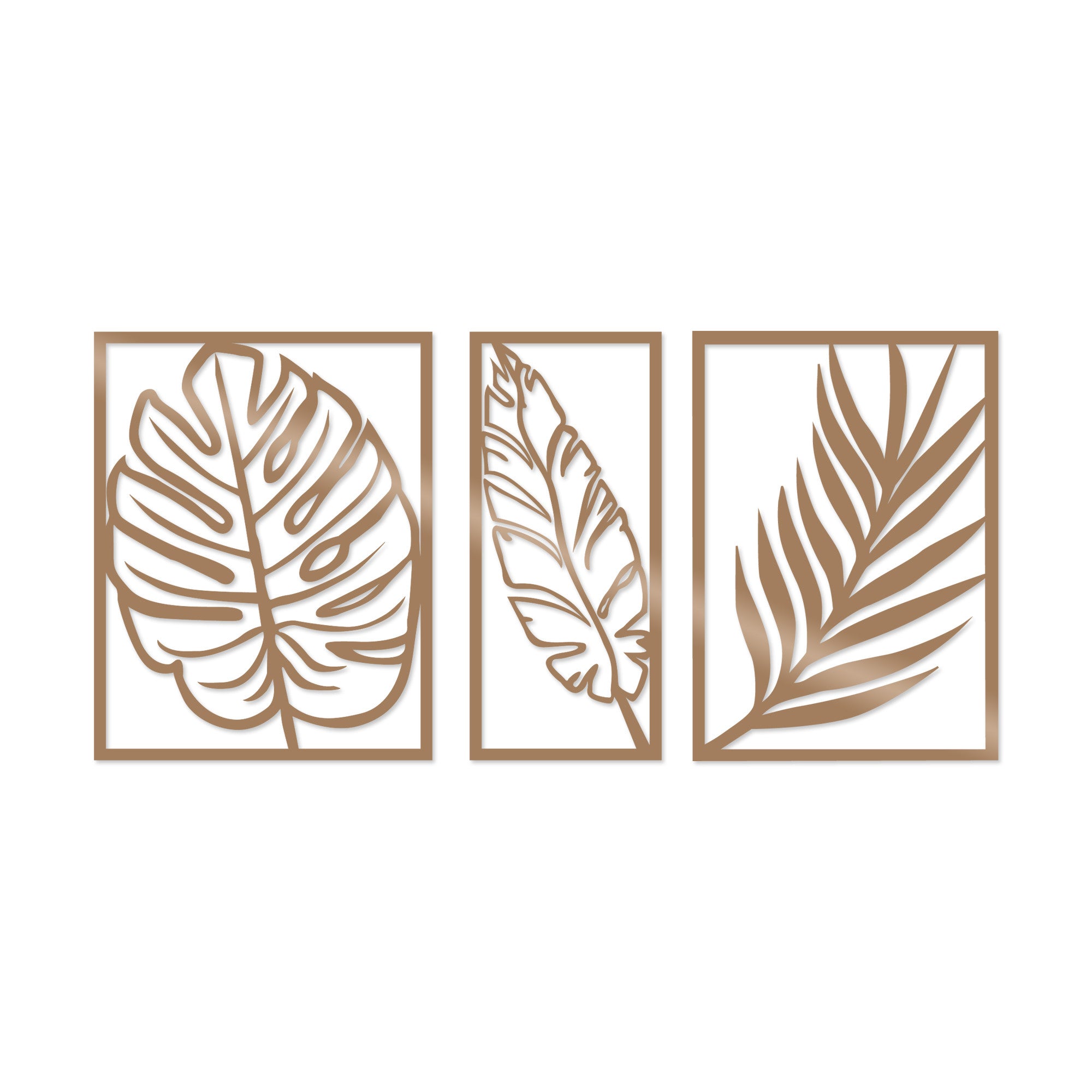 Elegante acessório decorativo de parede em metal cobre, 80 x 38 cm | 100% metal (1,5 mm) | Fácil montagem na parede | Perfeito para decoração moderna