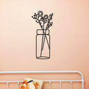 Acessório de parede decorativo de metal preto elegante, 58 x 61 cm | 100% metal, 1,5 mm de espessura | Fácil montagem na parede para decoração moderna de casa