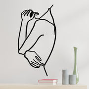 Acessório decorativo de parede – 70 x 0,15 x 38 cm – Preto – Metal