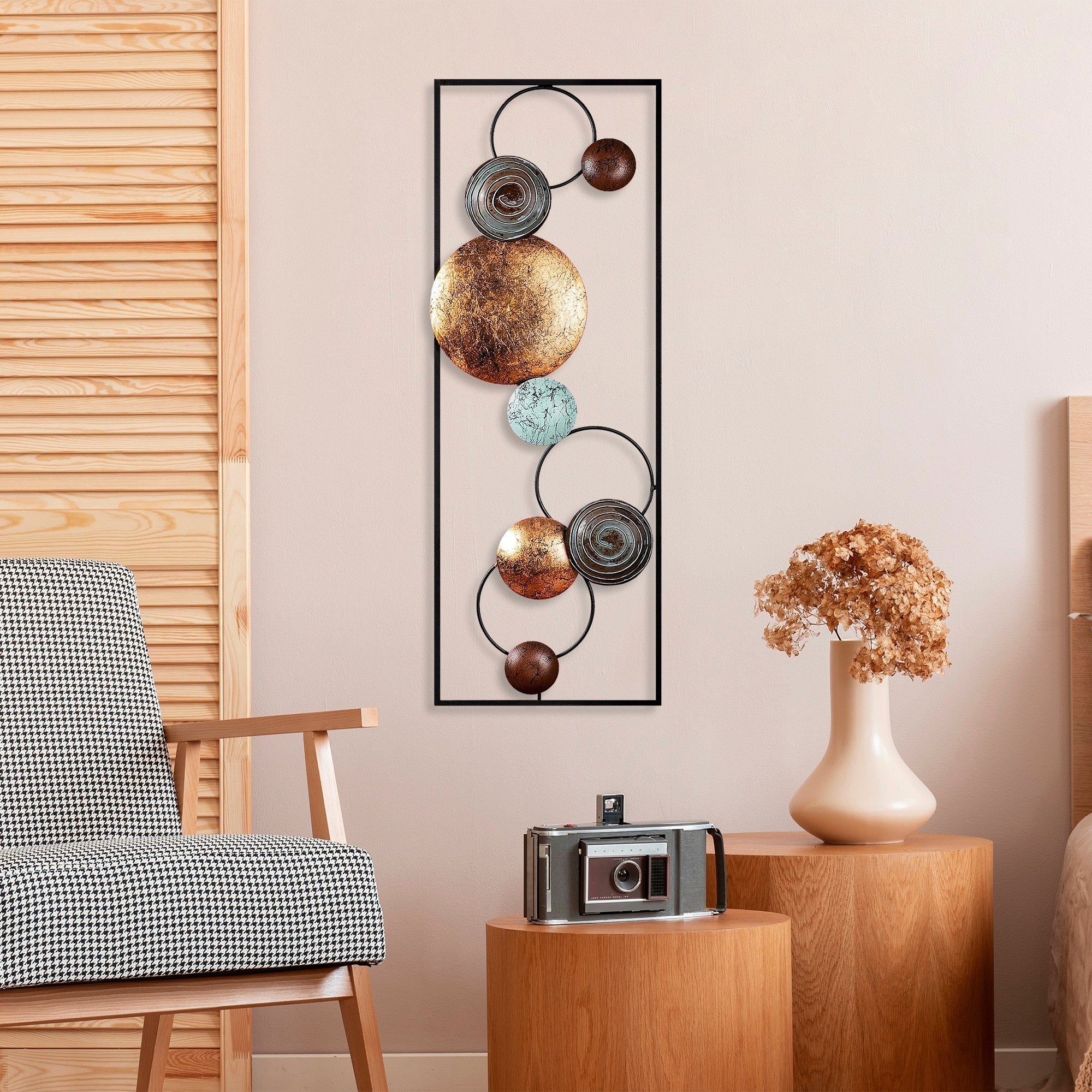 Acessório decorativo de parede – 32 x 90 x 4 cm – metal – 100% metal