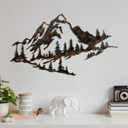 Acessório decorativo de parede em metal – 70 cm x 40 cm – pintado à mão – 100% metal