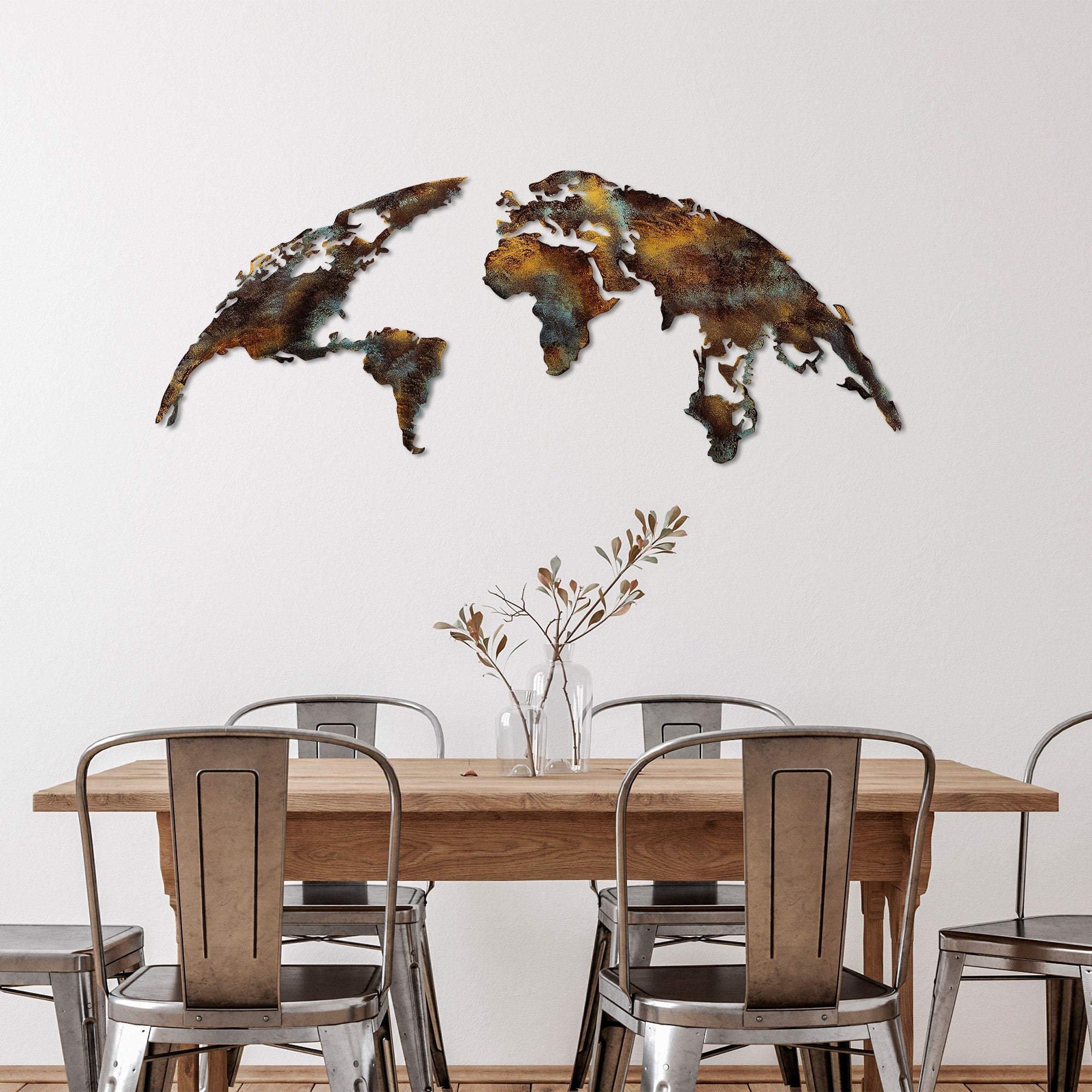 Acessório de parede decorativo – 150 cm x 59 cm – metal