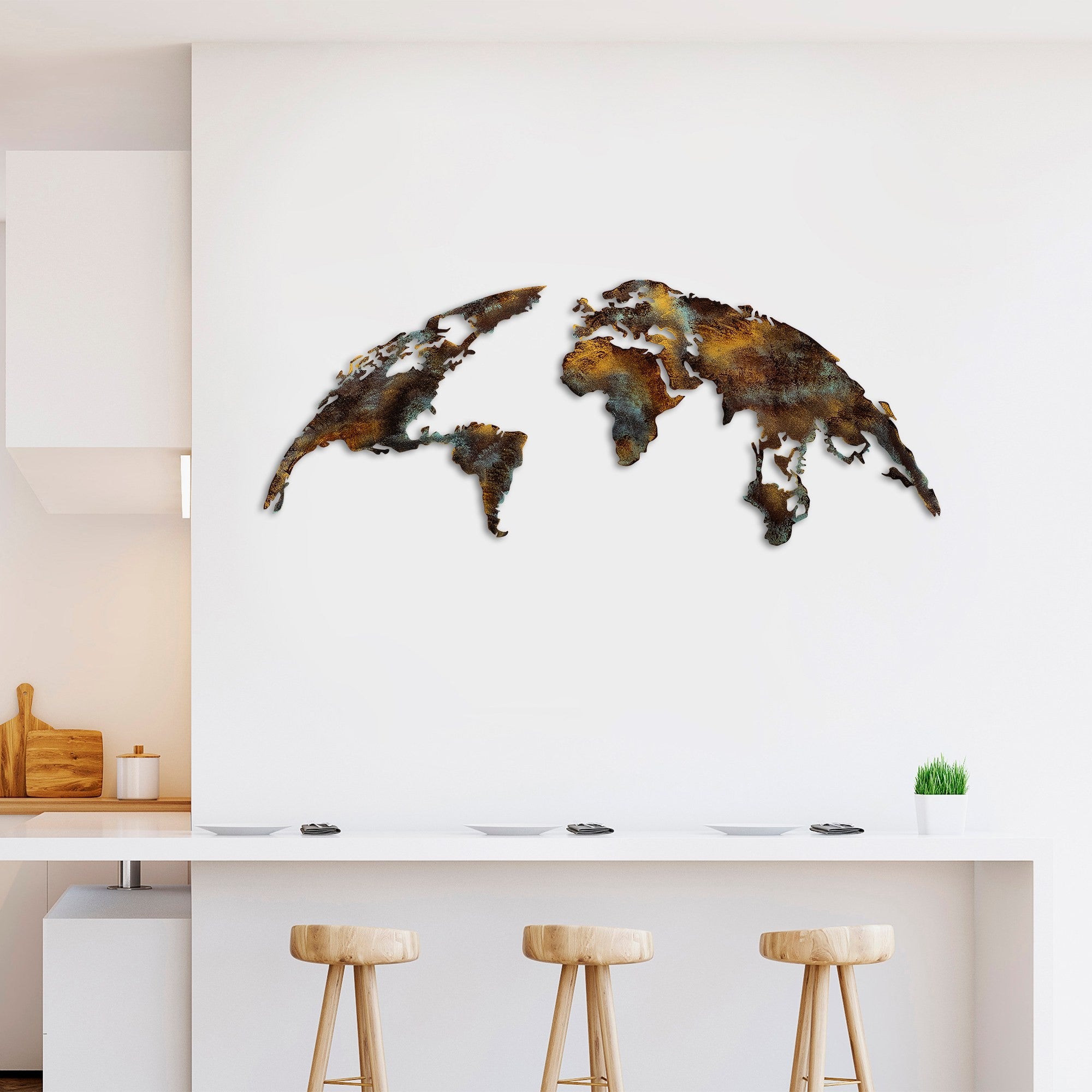 Acessório de parede decorativo – 150 cm x 59 cm – metal