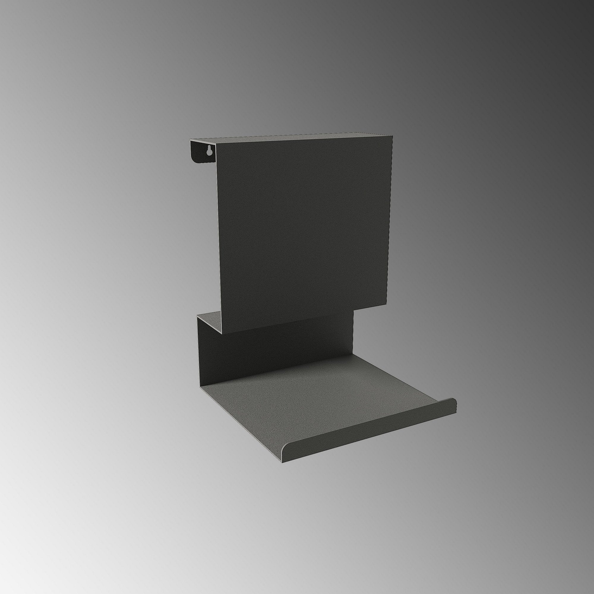 Prateleira de parede – 25 x 23 x 33 cm – Preto – Metal