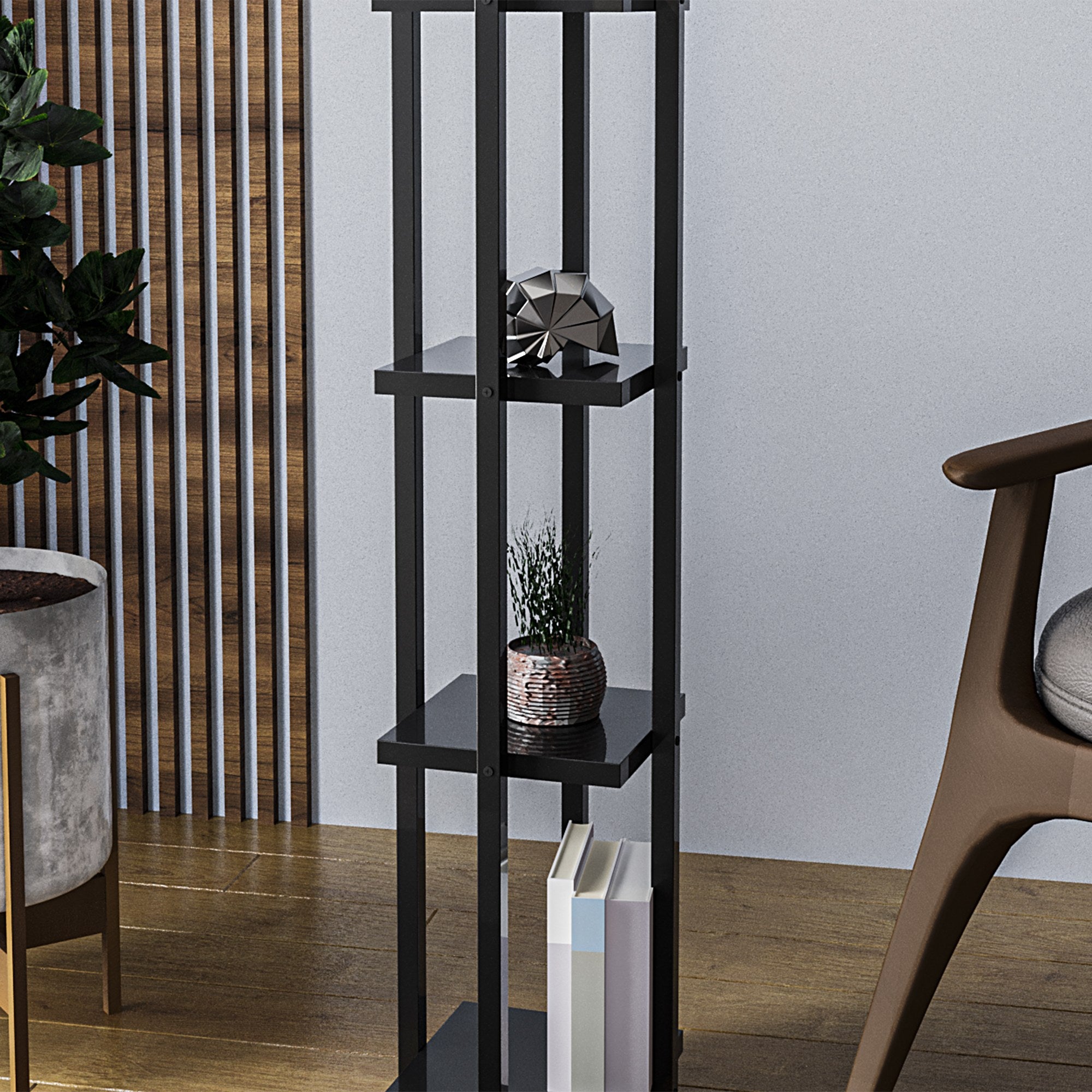 Candeeiro de Pé – 130 cm altura – preto – metal