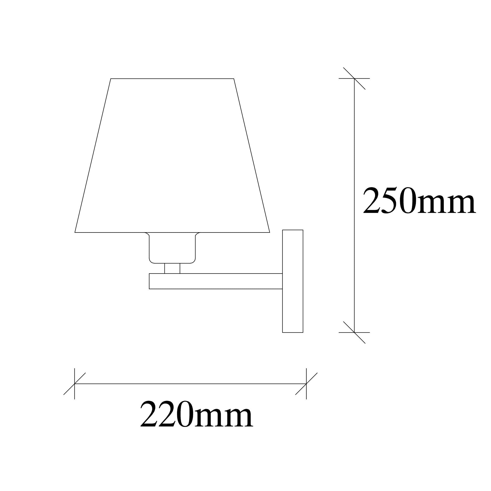 Candeeiro de Parede moderna com corpo de metal e tampa de vidro, 22 x 25 cm | Soquete E27, IP20 | Design elegante em preto, níquel e branco para decoração escandinava