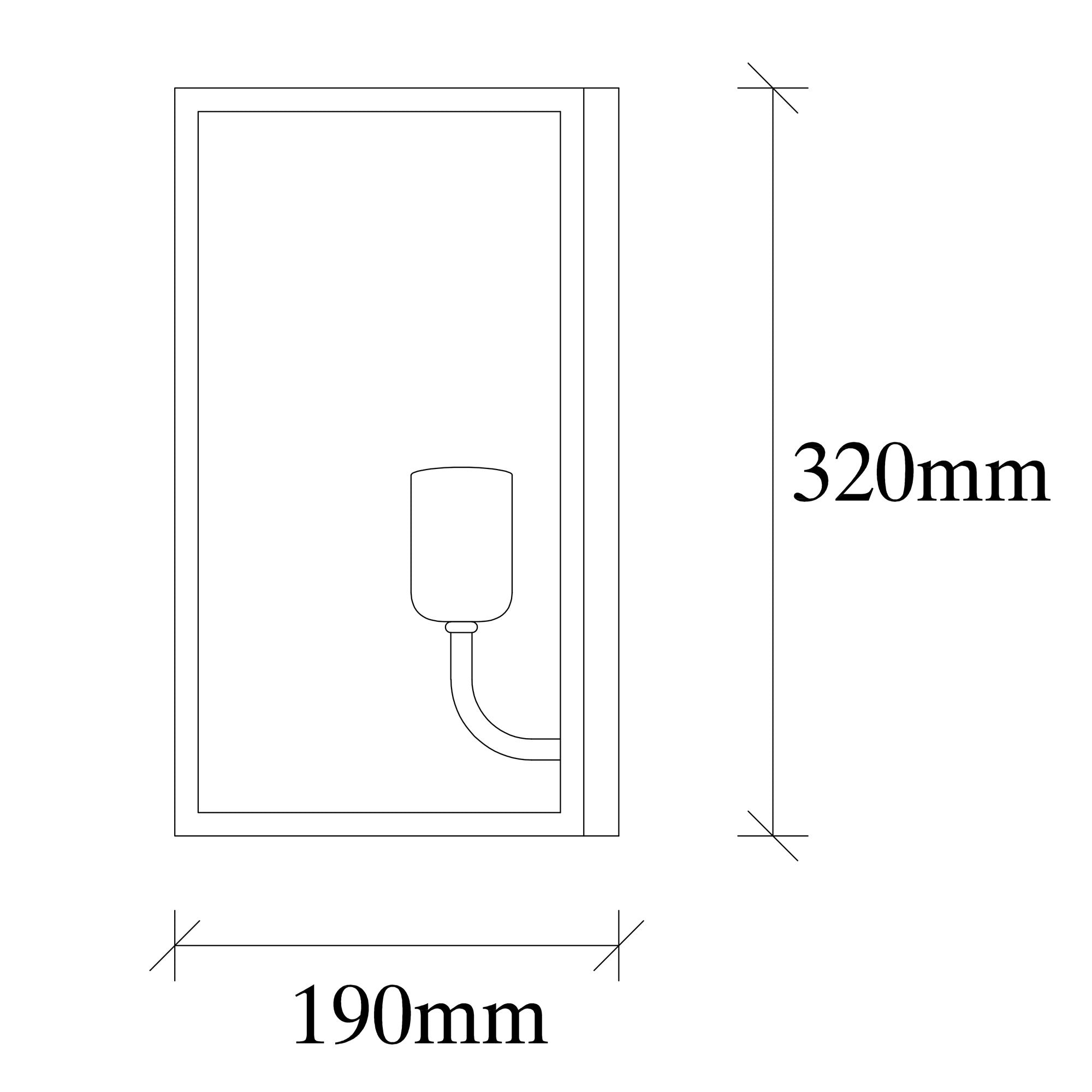 Candeeiro de Parede moderna, níquel e preta, 17 x 19 cm, altura: 32 cm | Soquete E27, máx. 40 W | Corpo de metal elegante, inclui instruções de instalação, classificação IP20