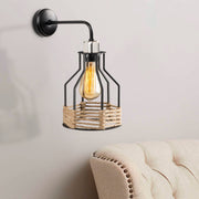Candeeiro de Parede Industrial, Corpo em Metal Preto, 17 x 27 cm, Altura 33 cm | Soquete E27, Máx. 40 W, IP20 | Iluminação Elegante para Decoração Moderna de Casa e Escritório