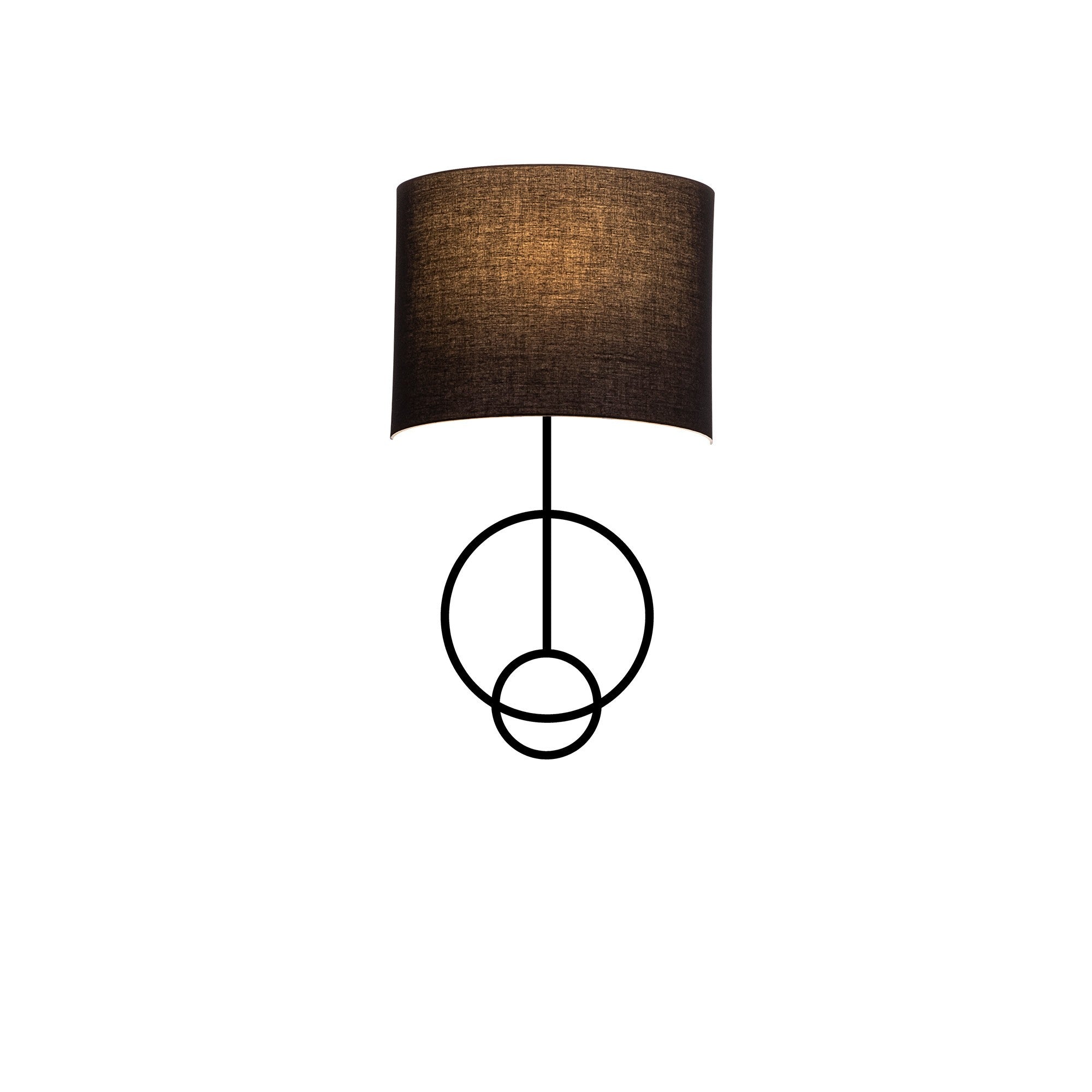 Candeeiro de Parede preta moderna, corpo de metal, 52 cm de altura, soquete E27, IP20 | Design industrial elegante para casa e escritório, perfeito para qualquer espaço