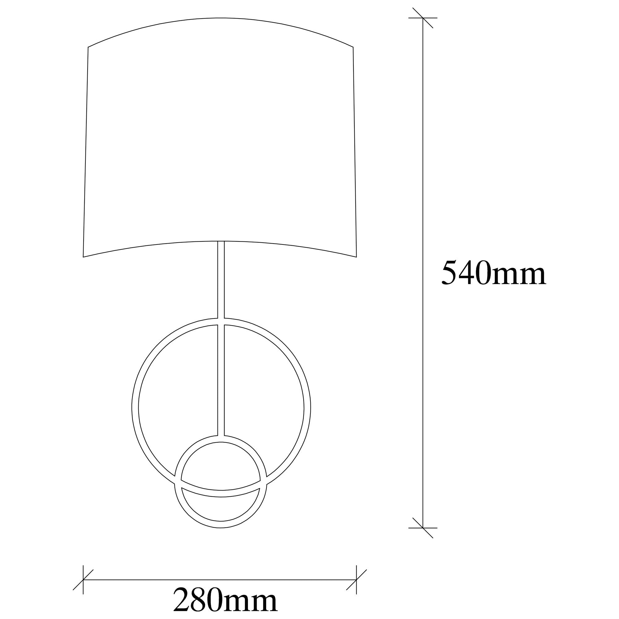 Candeeiro de Parede preta moderna, corpo de metal, 52 cm de altura, soquete E27, IP20 | Design industrial elegante para casa e escritório, perfeito para qualquer espaço
