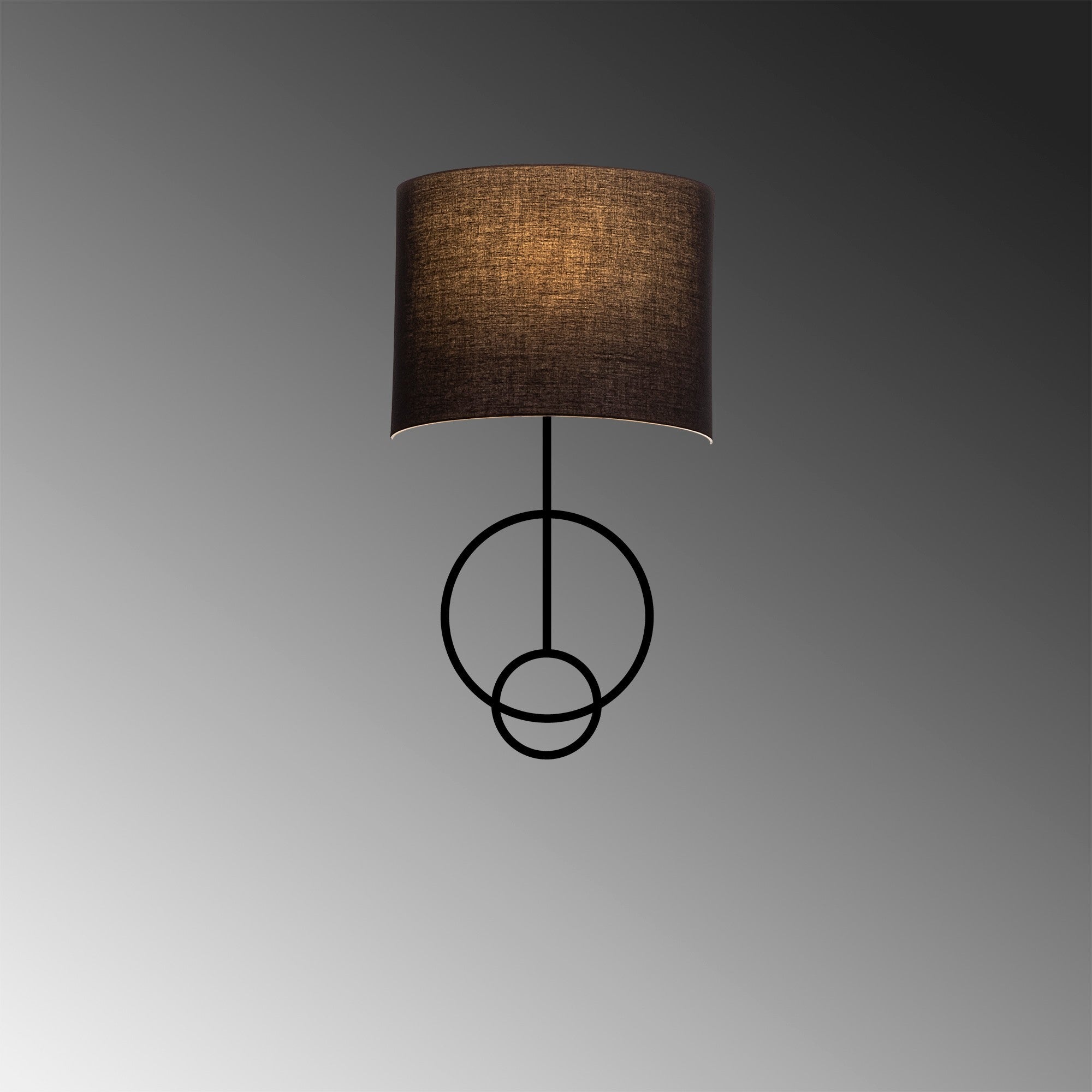 Candeeiro de Parede preta moderna, corpo de metal, 52 cm de altura, soquete E27, IP20 | Design industrial elegante para casa e escritório, perfeito para qualquer espaço
