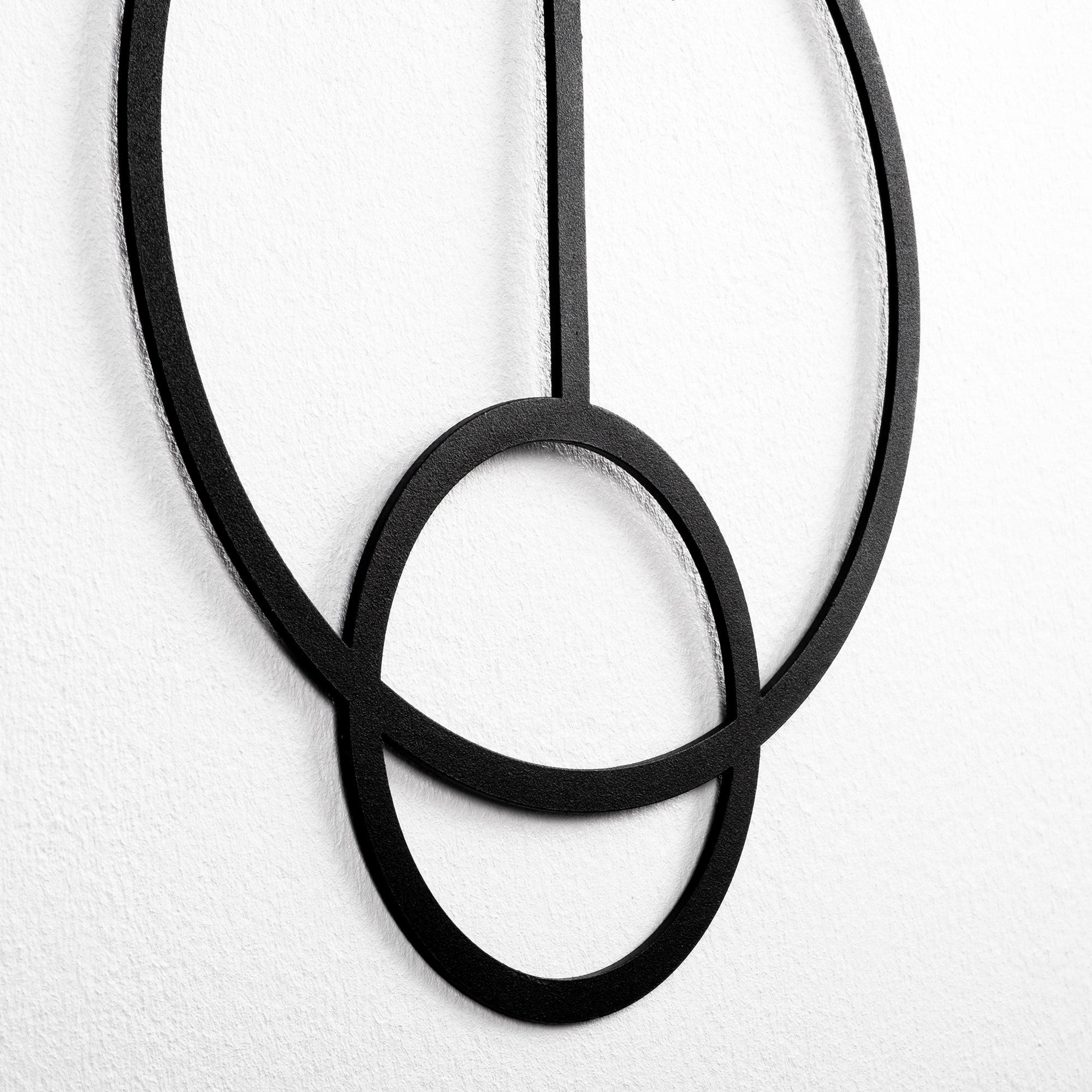 Candeeiro de Parede preta moderna, corpo de metal, 52 cm de altura, soquete E27, IP20 | Design industrial elegante para casa e escritório, perfeito para qualquer espaço