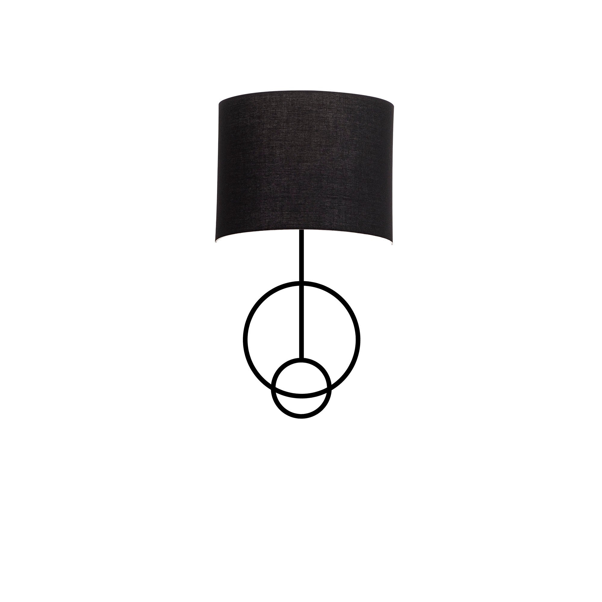Candeeiro de Parede preta moderna, corpo de metal, 52 cm de altura, soquete E27, IP20 | Design industrial elegante para casa e escritório, perfeito para qualquer espaço