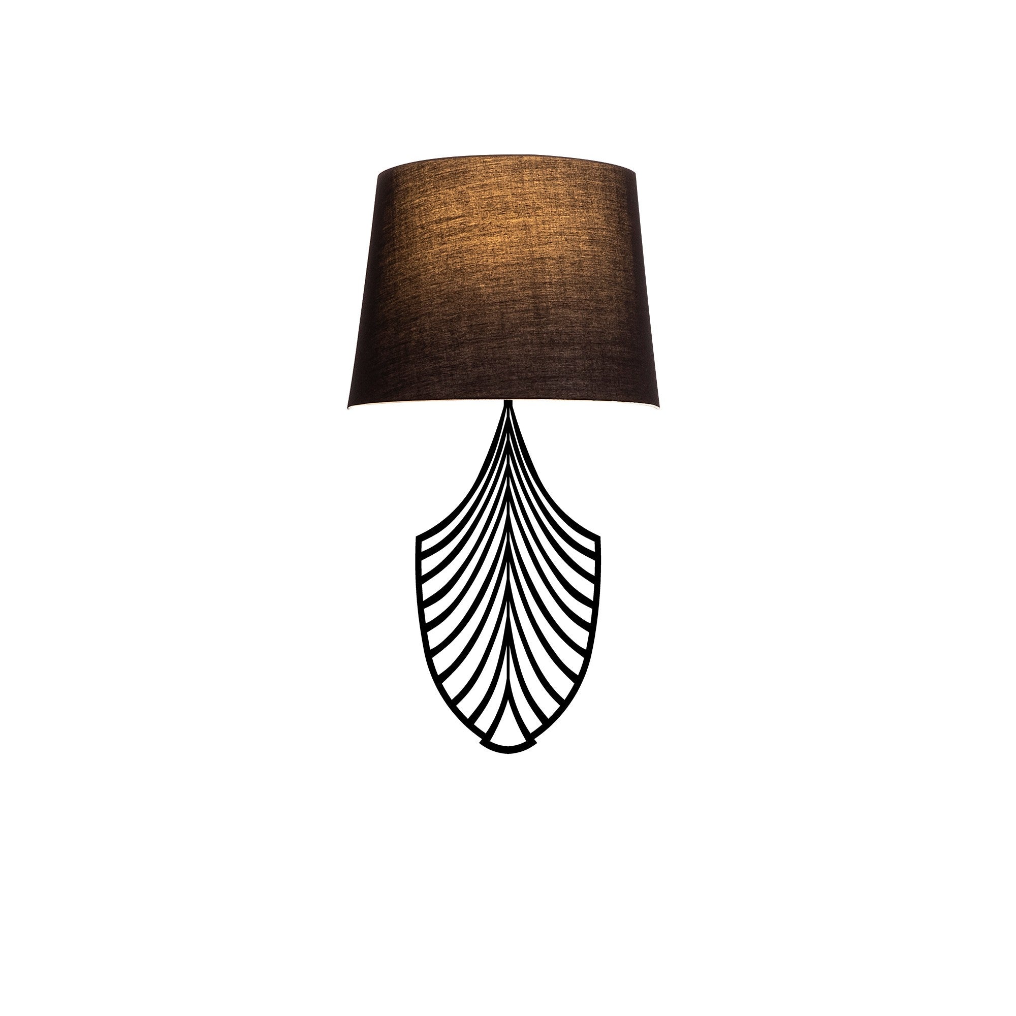 Candeeiro de Parede preta moderna, corpo de metal, 15 x 28 cm, altura 52 cm | Soquete E27, máx. 40 W, design elegante para casa e escritório | Classificação IP20