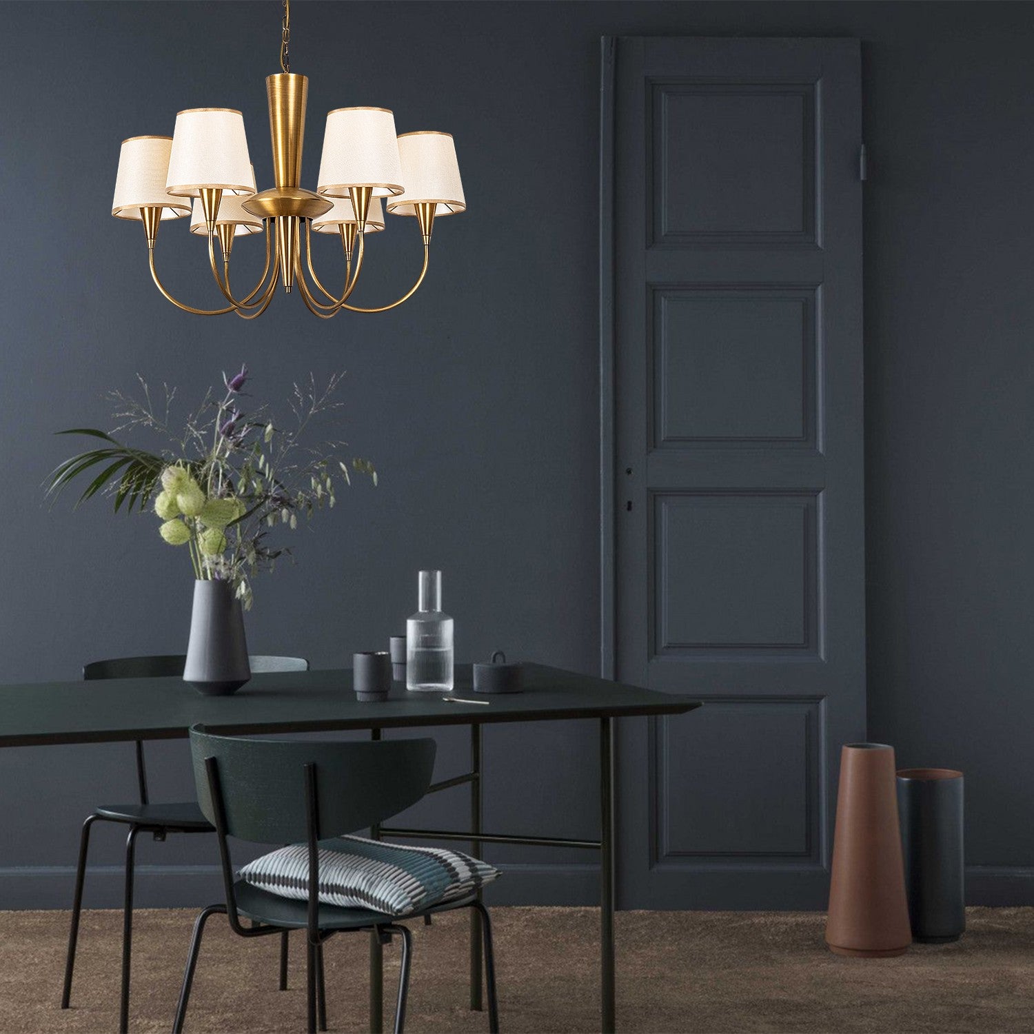 Candeeiro de Teto de metal antigo – 75 cm de diâmetro – 85 cm de altura