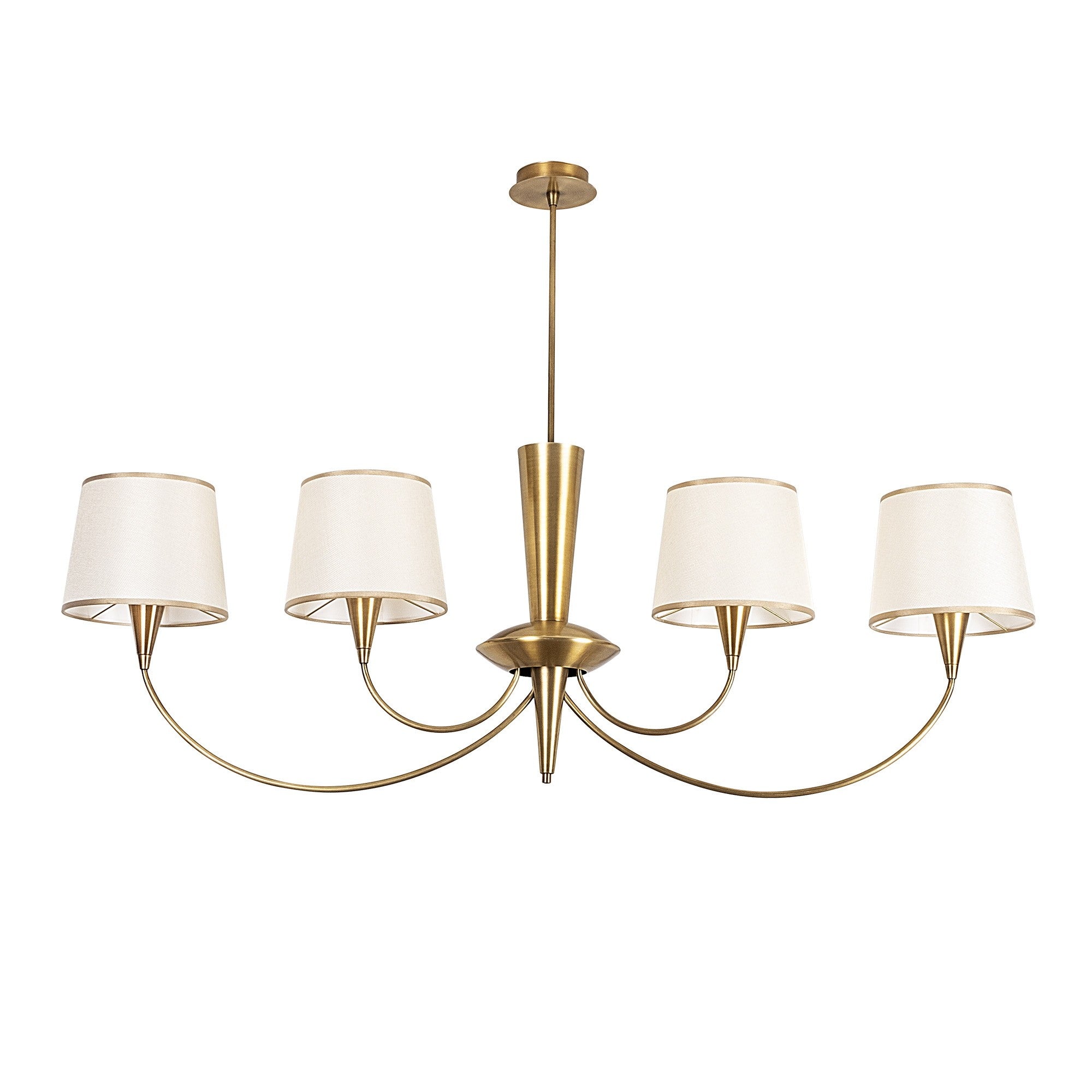 Candeeiro de Teto de metal – 118 x 20 cm – altura: 83 cm – cor antiga