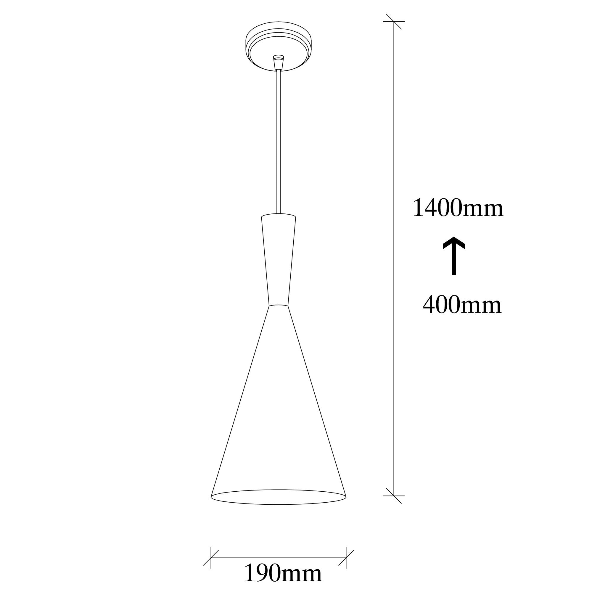 Candeeiro de Teto – 19 cm de Diâmetro – Preto e Vermelho – Ferro