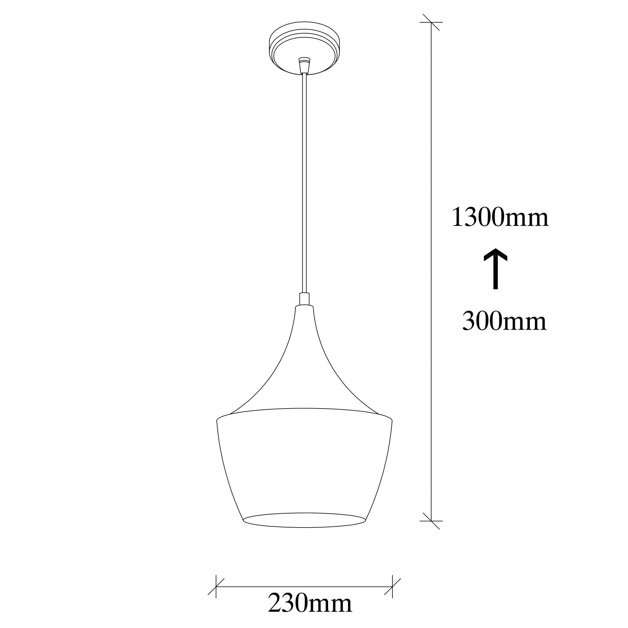 Candeeiro de Teto Escandinavo – 23 cm de Diâmetro – Preto e Vermelho – Metal