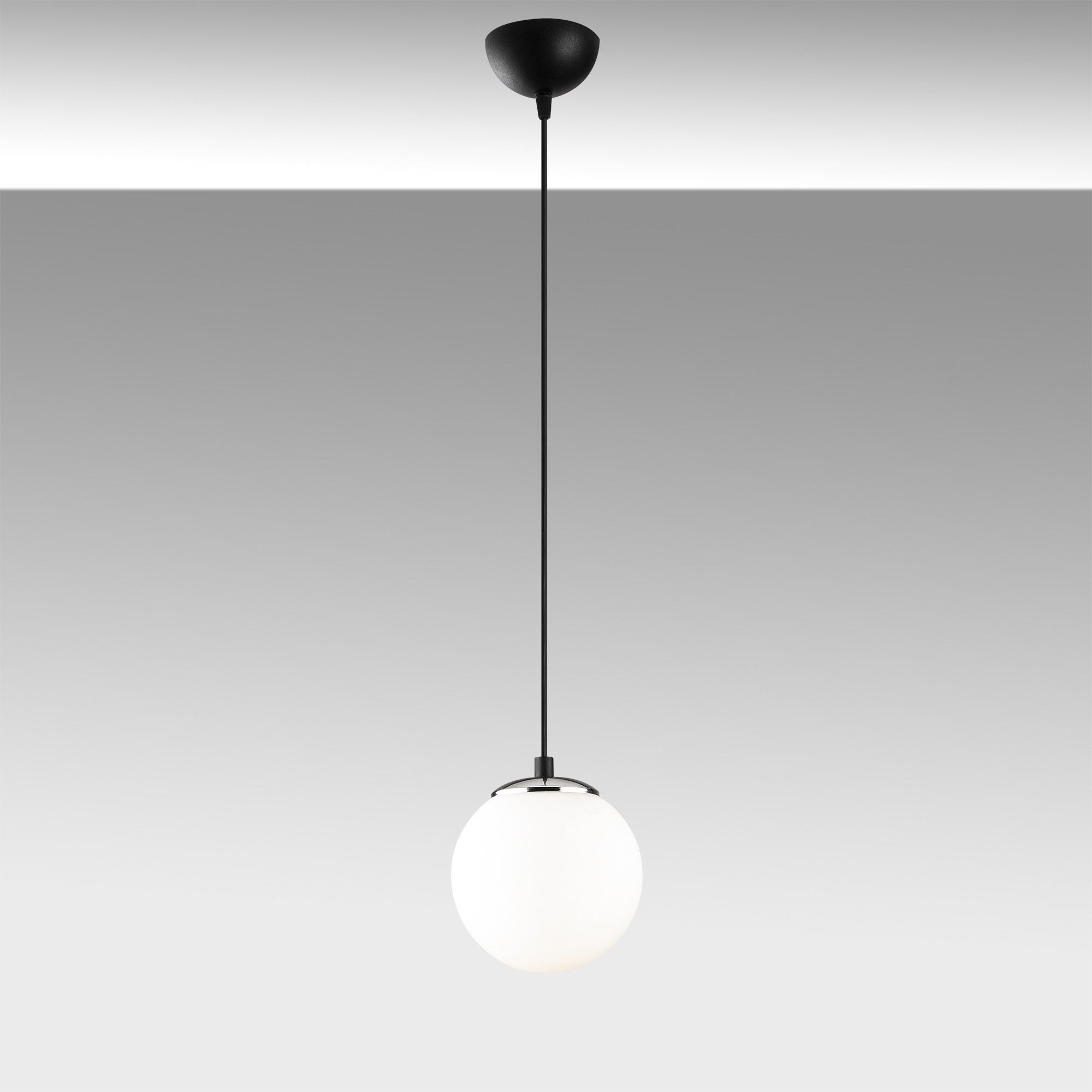 Candeeiro de Teto Industrial Moderno – 15 cm de Diâmetro – Preto e Branco – Ferro