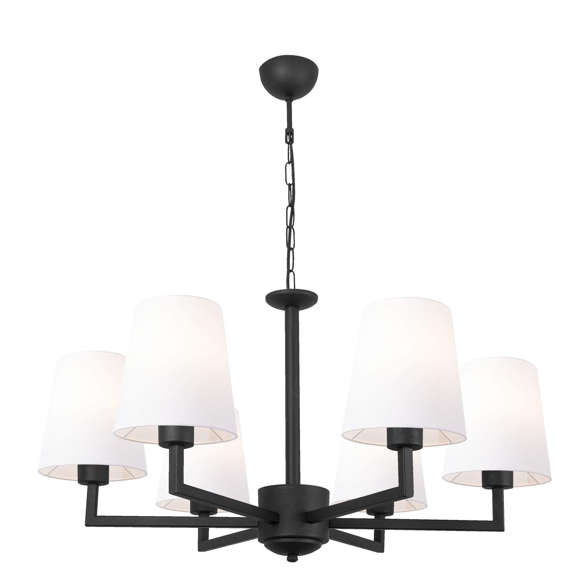 Candeeiro de Teto Moderno – 80 cm de Diâmetro – Preto e Branco – Metal