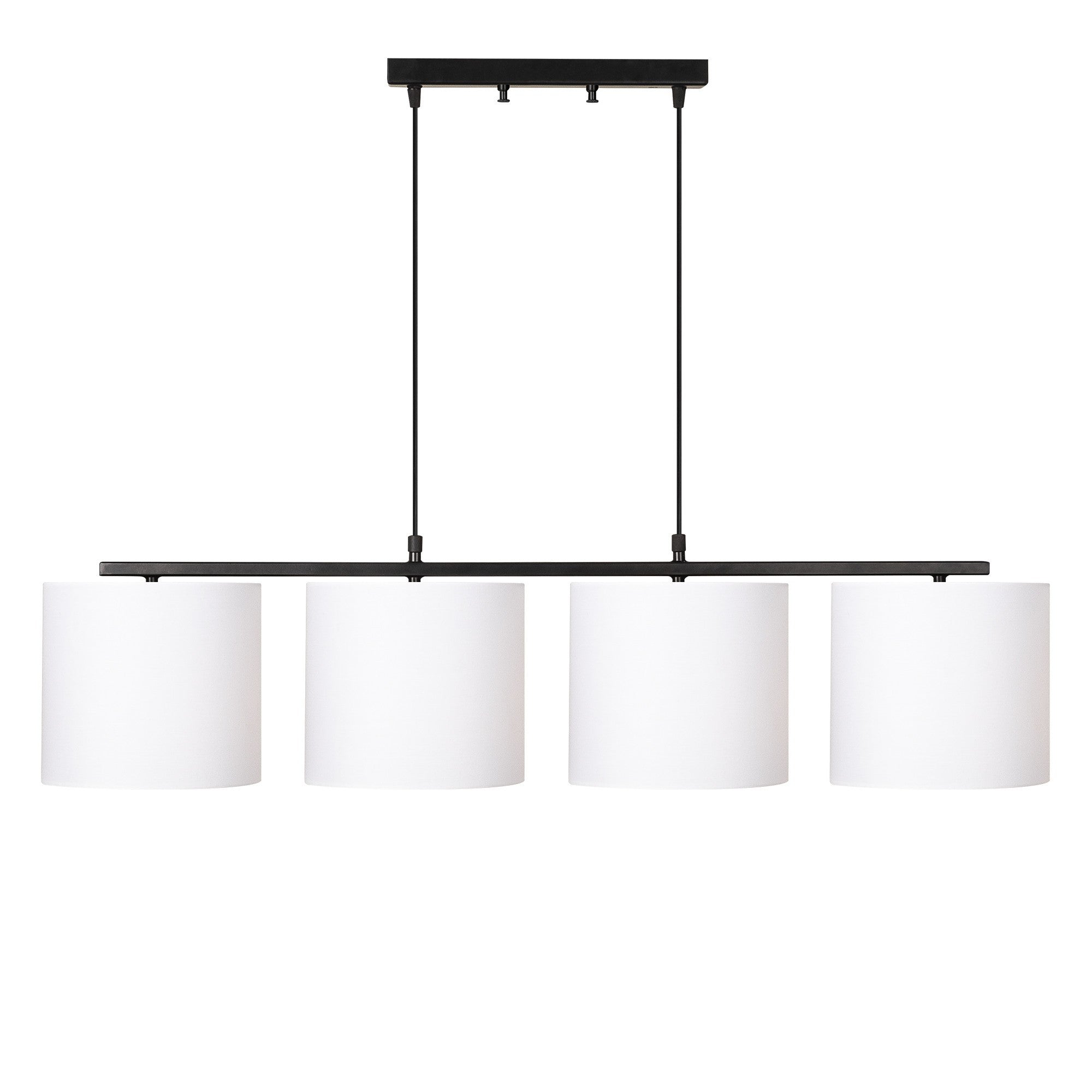 Candeeiro de Teto moderno – 110 x 25 cm – Preto e Branco – Metal