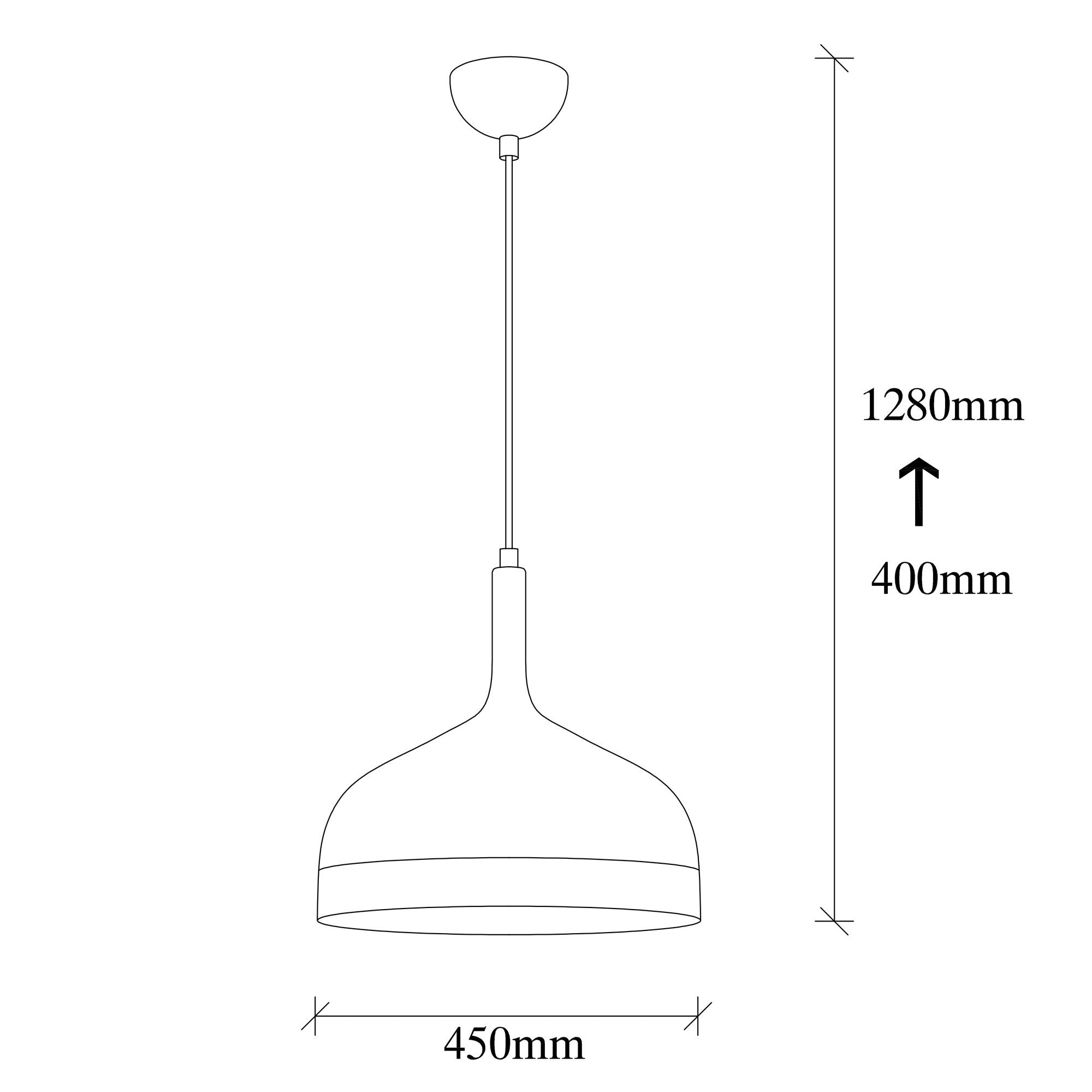 Candeeiro de Teto – 30 cm de diâmetro – Branco e dourado – Metálico
