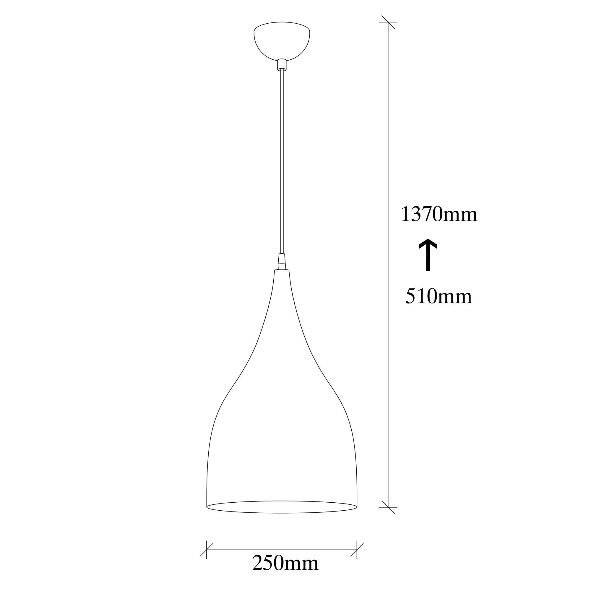 Candeeiro de Teto elegante – 25 cm de diâmetro – Preto e dourado – Metal