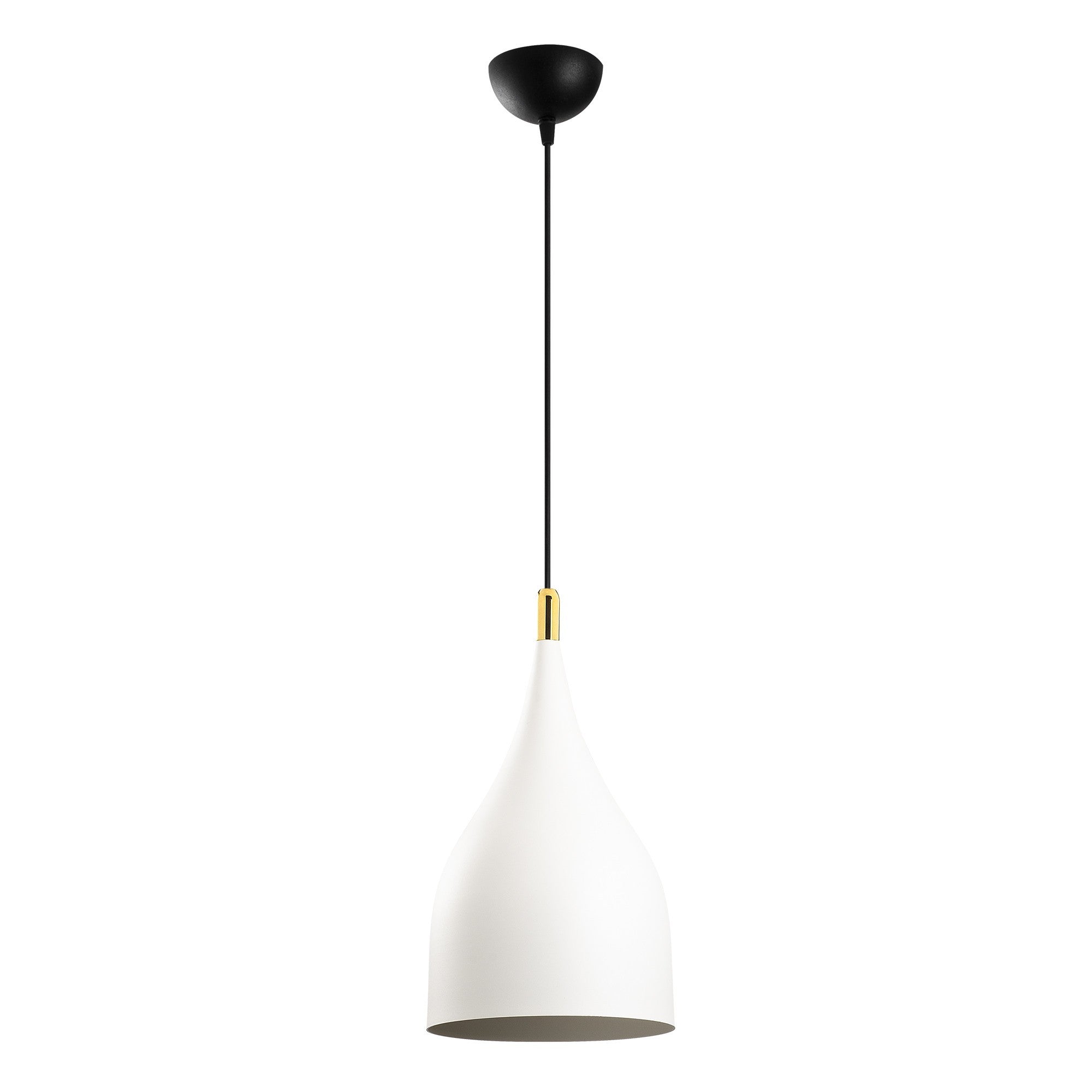 Candeeiro de Teto – 137 cm x 25 cm – Preto e Branco – Metal