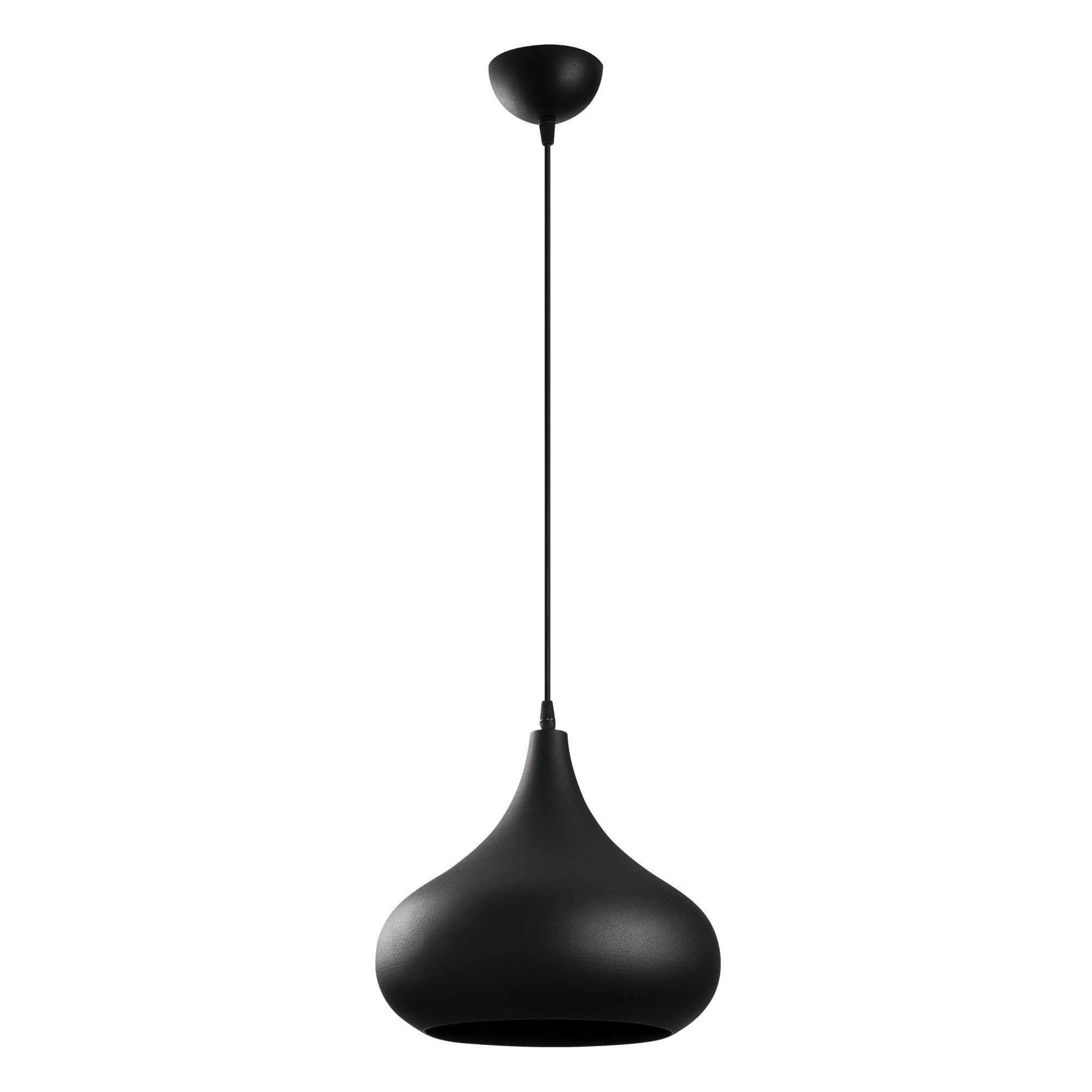 Candeeiro de Teto – 30 cm de Diâmetro – Preto e Dourado – Metal