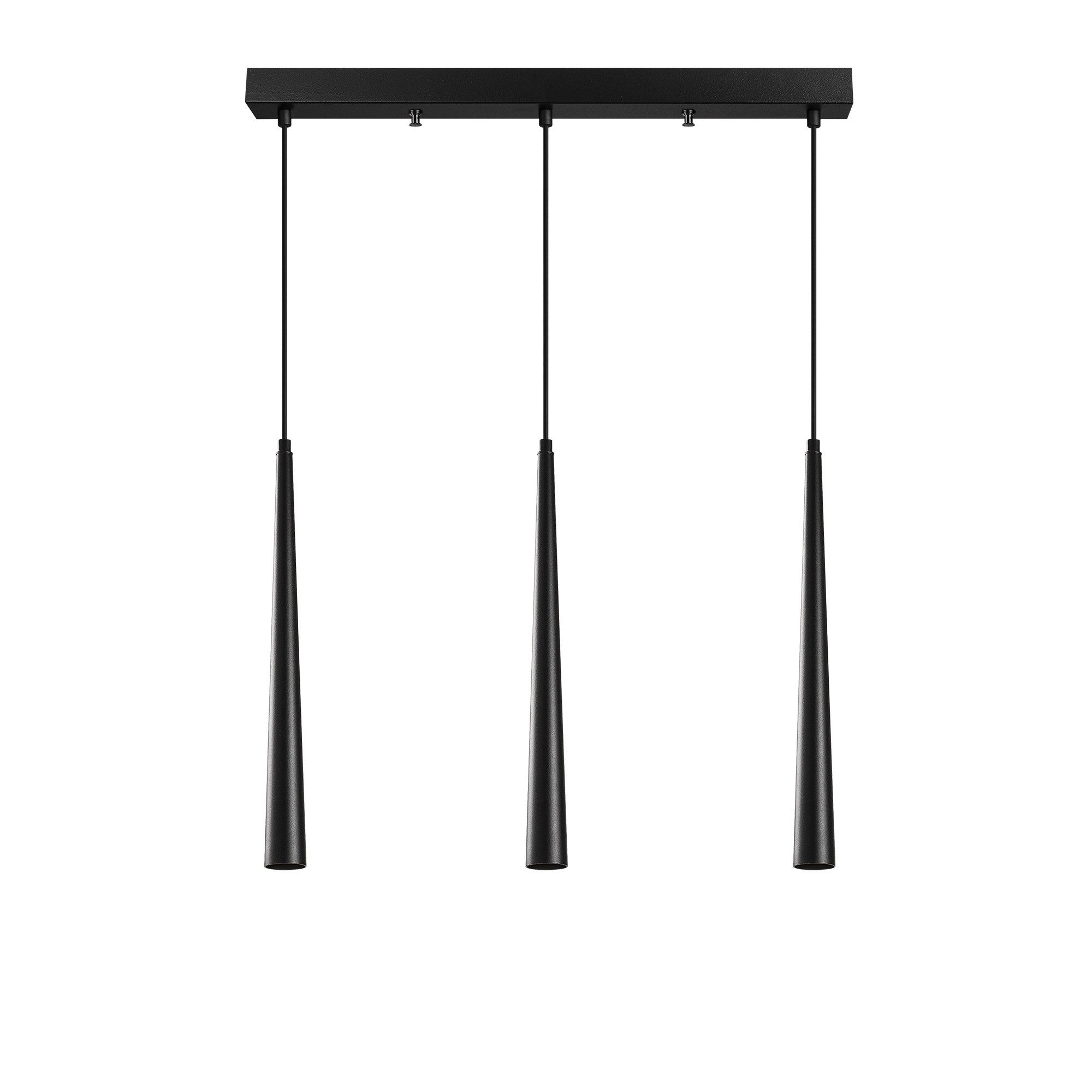 Candeeiro de Teto – altura ajustável de 135 cm – preto – metal