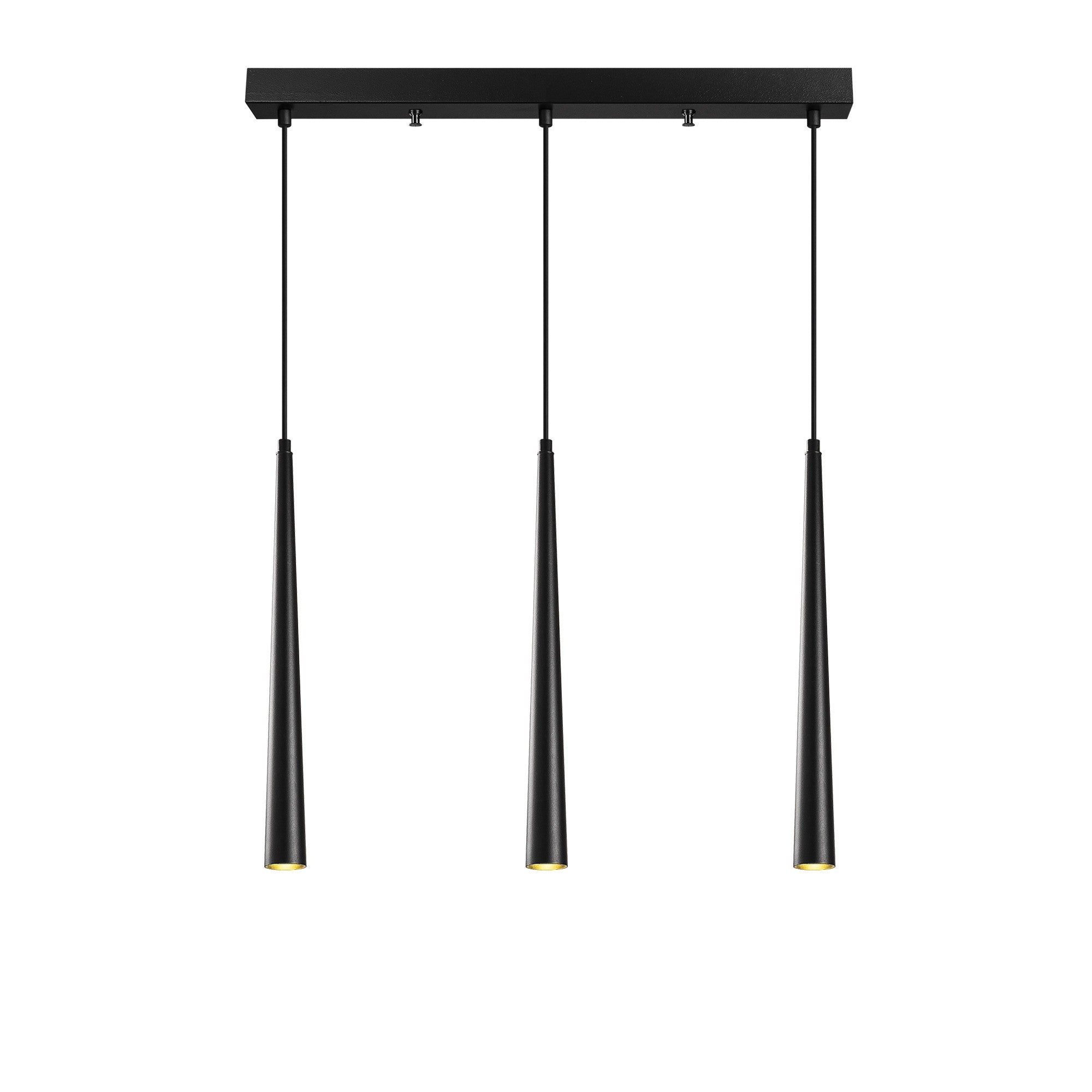 Candeeiro de Teto – altura ajustável de 135 cm – preto – metal