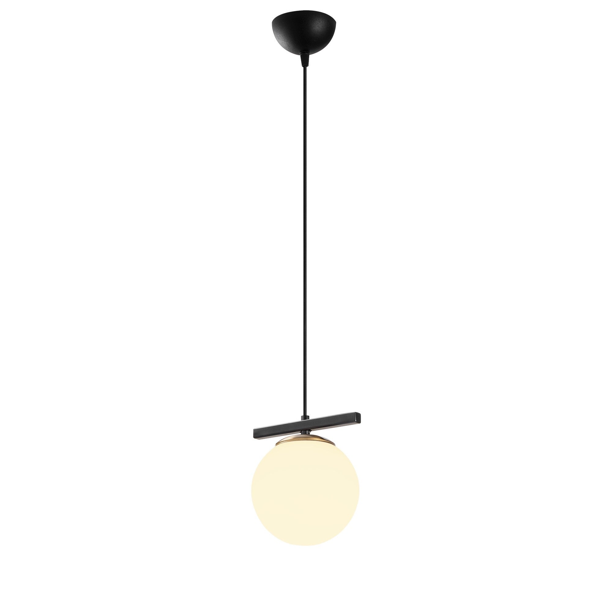 Candeeiro de Teto Industrial Moderno – 124 cm – Preto e Branco – Metal