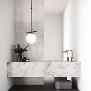 Candeeiro de Teto Industrial Moderno – 37 x 15 cm – Preto e Branco – Metal