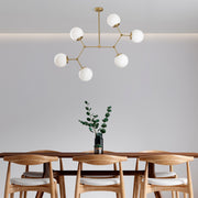 Candeeiro de Teto – 100 x 58 cm – Amarelo e Branco – Metal